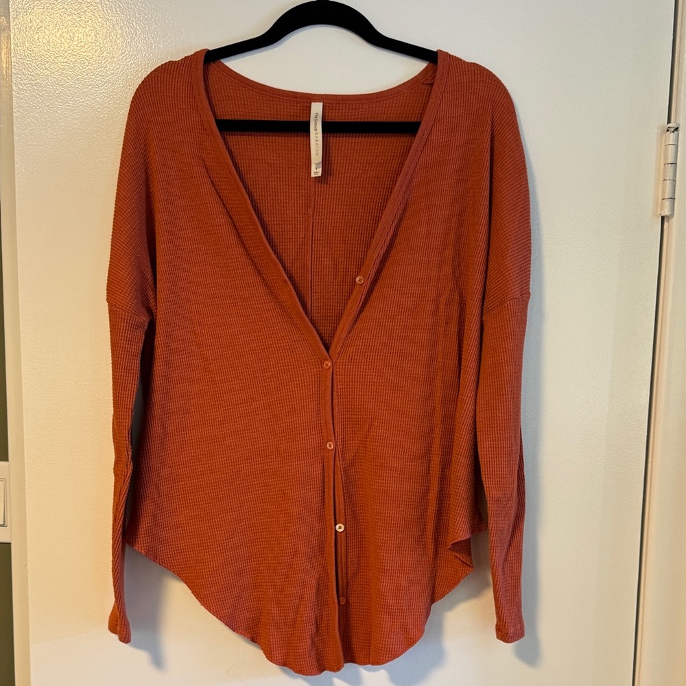 Babaton Terracotta Button-Down Shirt